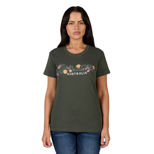 Bullzye Womens Flora S/S Tee (B4S2503418) Olive 10