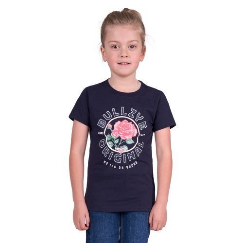 Bullzye Girls Rose S/S Tee (B4S5503415) Navy 2