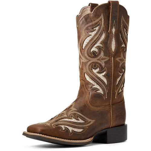 Ariat Womens Round Up Bliss Western Boots (10034056) Sassy Brown 7B 