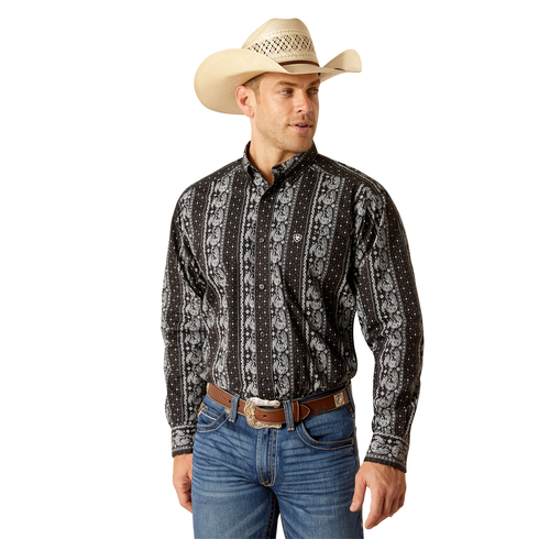 Ariat Mens Jared L/S Shirt (10051460) Black S