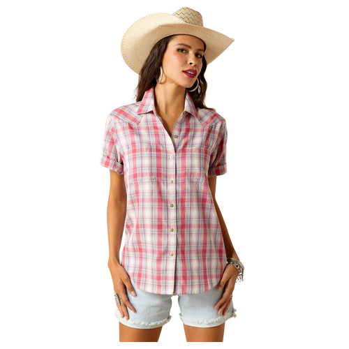 Ariat Womens Billie Jean S/S Shirt (10051378) Merida Plaid M