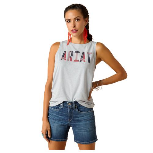 Ariat Womens Pride Sleeveless Tank (10051296) Chambray Blue S