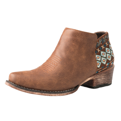 Roper Womens Sedona Western Boots (21567508) Brown/Aztec Heel 6