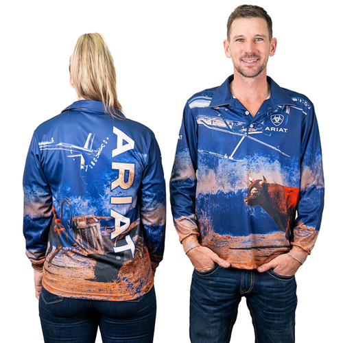 Ariat Unisex L/S Fishing Shirt (2009CLSP) Windmill XS