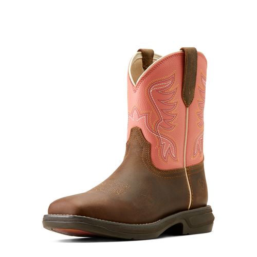 Ariat Womens Anthem Shortie Myra Western Boots (10050916) Honey Bee/Cosmic Coral 6C