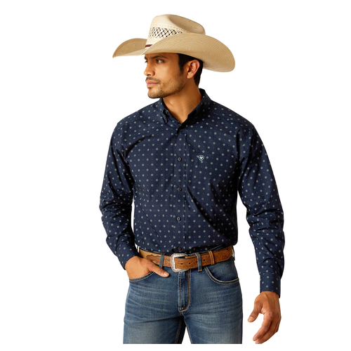 Ariat Mens Percy L/S Shirt (10048382) Midnight XS