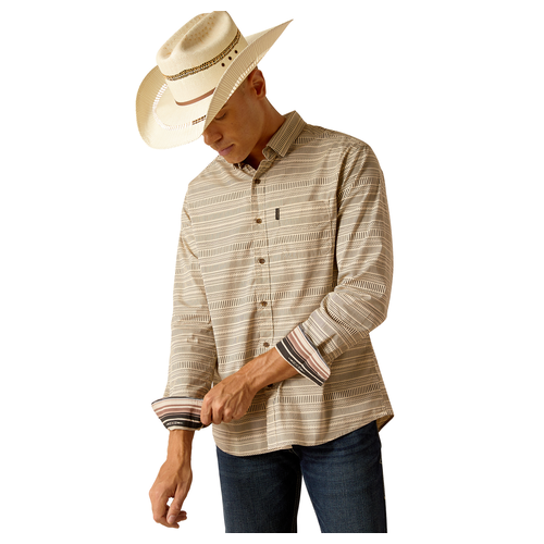 Ariat Mens Marvin Modern L/S Shirt (10048634) Sandshell S