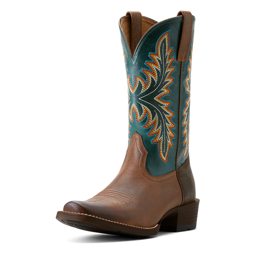 Ariat Mens Renegade Western Boots (10053696) Vintage Oak/Deep Teal 8EE