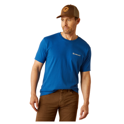 Ariat Mens MO AB Eagle S/S Tee (10053995) Royal Blue S