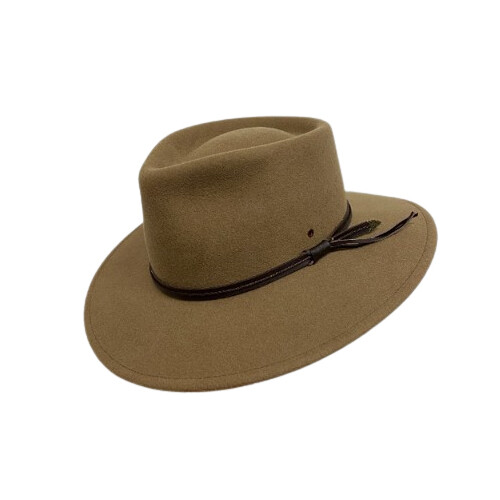 Statesman Unisex Barossa Wool Felt Hat (S2276776) Sand 55