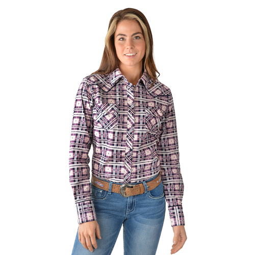 Buy Pure Western Womens Victoria Check Western L/S Shirt