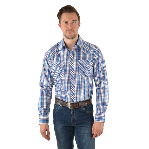 Buy Pure Western Mens Bolt Check Western L/S Shirt (P3W1100671