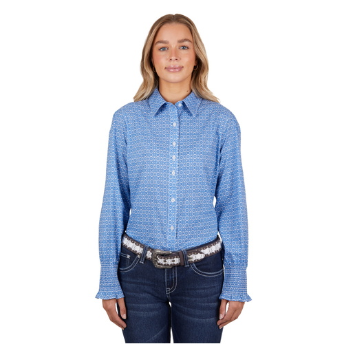 Pure Western Womens Alana L/S Shirt (P4S2140990) Blue 8