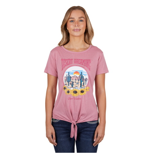 Pure Western Womens Harper S/S Tee (P4S2559995) Rose 8