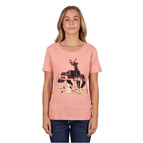 Pure Western Womens Tatum S/S Tee (P4S2598997) Coral 8