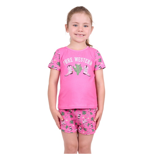 Pure Western Girls Cactus Pyjamas (P4S5966PJS) Pink 2