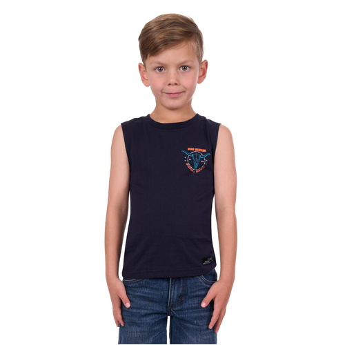 Pure Western Boys Fred Muscle Tank (P4S3510964) Navy 4