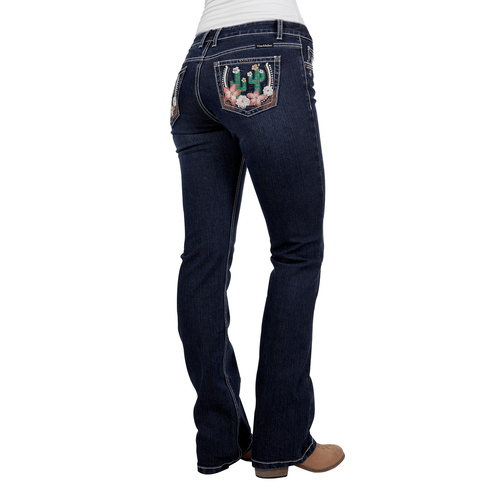 Pure Western Womens Zoe Bootcut Jeans - 34 Leg (PCP2208849) Midnight 6