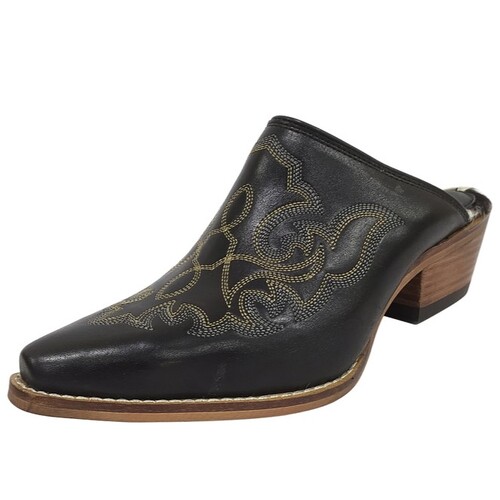 Pure Western Womens Gleeson Mule Shoes (P4S28467) Black 6