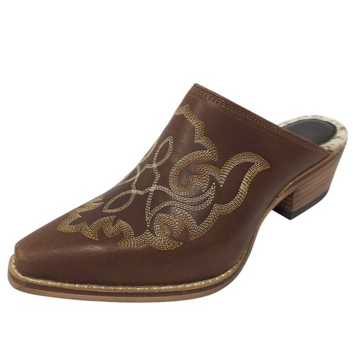 Pure Western Womens Gleeson Mule Shoes (P4S28467) Brown 6