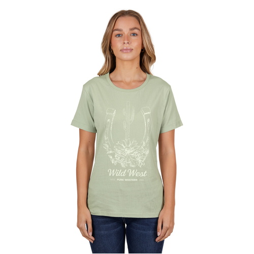 Pure Western Womens Skylar S/S Tee (P4S2598998) Green 8