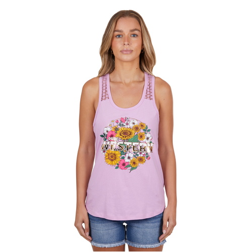 Pure Western Womens Loretta Tank (P4S2500843) Pink 8