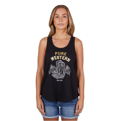 Pure Western Womens Nevada Tank (P4S2500845) Black 8