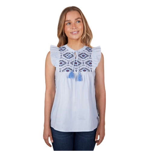 Pure Western Womens Shannon Blouse (P4S2587833) Blue 8