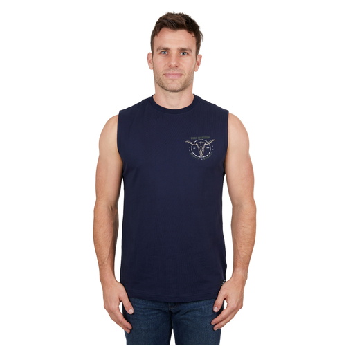 Pure Western Mens Fred Muscle Tank (P4S1510964) Navy M