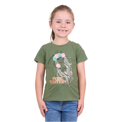 Pure Western Girls Camilla S/S Tee (P4S5576863) Green 8