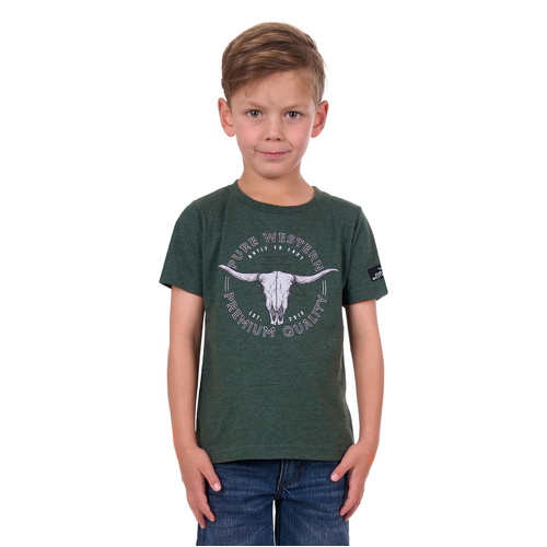 Pure Western Boys Enzo S/S Tee (P4S3503960) Green Marle 2