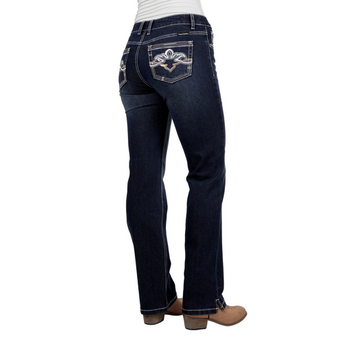 Pure Western Womens Mia Straight Leg Jeans - 32 Leg (PCP2212850) Evening Sky 8