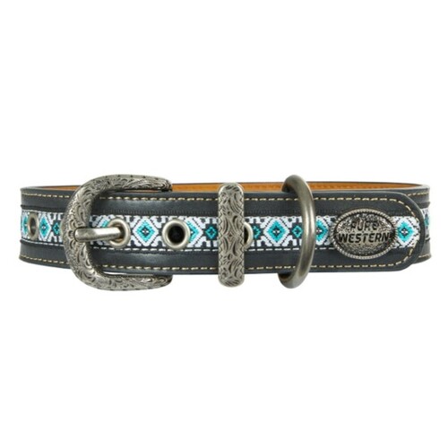 Pure Western Animals Tomas Dog Collar (P4S2966CLR) Black XS