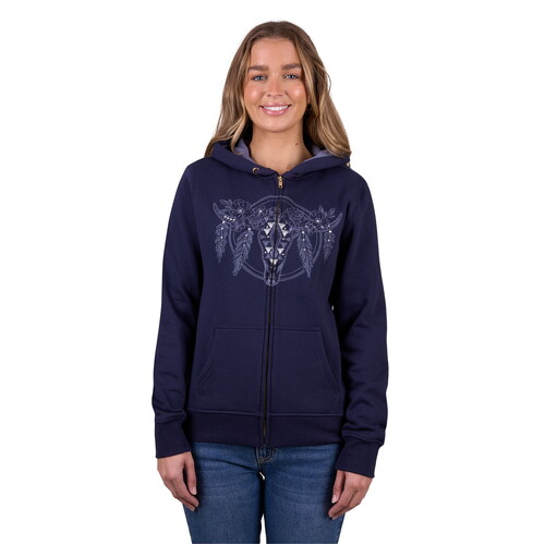 Pure Western Womens Edna Zip Through Hoodie (P5W2501028) Navy 8