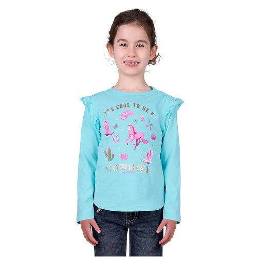 Pure Western Girls Kirsty L/S Tee (P5W5526046) Sea Green 2