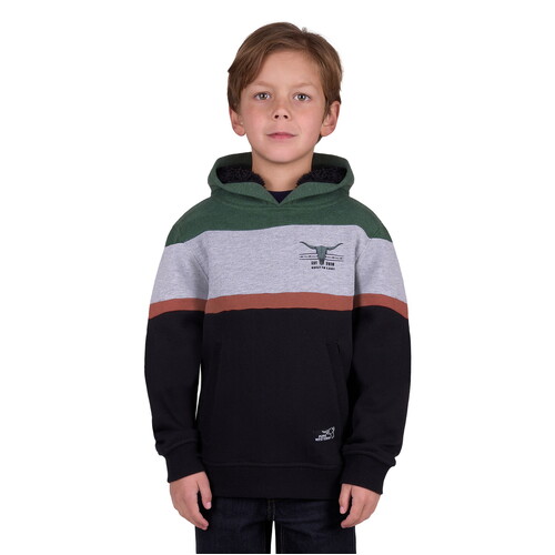 Pure Western Boys Nick Hoodie (P5W3512879) Black/Green Marle 2