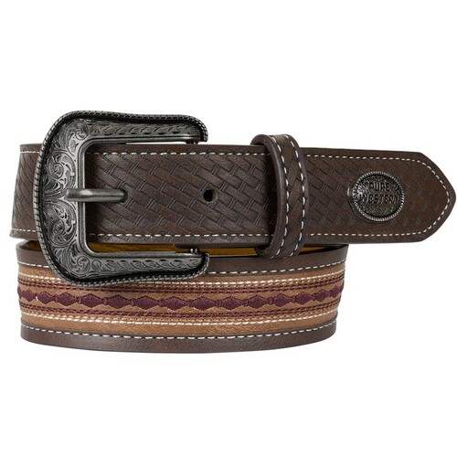 Pure Western Childrens Oscar Belt (P5W7922BLT) Chocolate/Tan XS