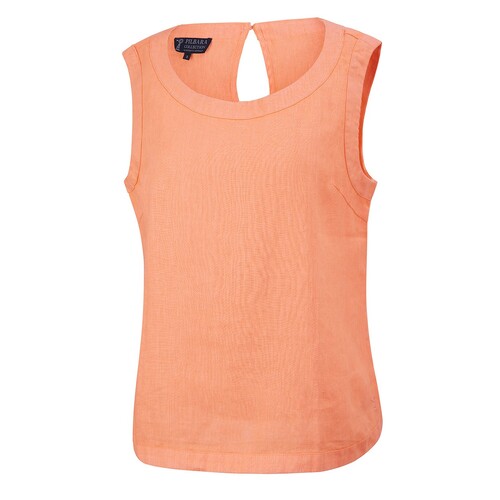 Ritemate Womens Pilbara Linen Singlet (RMPC132) Mango XS (6-8)