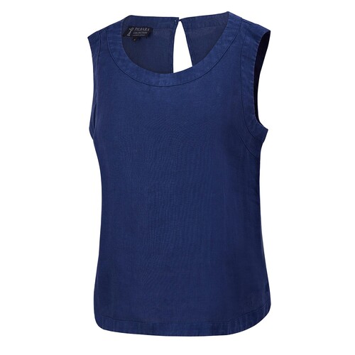 Ritemate Womens Pilbara Linen Singlet (RMPC132) Navy XS (6-8)