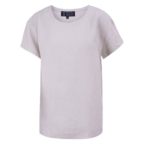 Ritemate Womens Pilbara Linen S/S Tee (RMPC131) Flax XS (6-8)