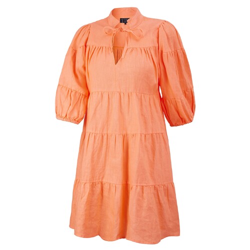 Ritemate Womens Pilbara Linen S/S Dress (RMPC133) Mango S (10-12)