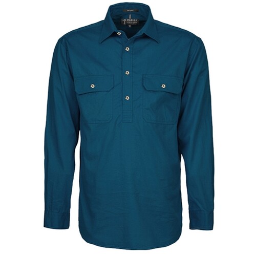 Ritemate Mens Pilbara Heavy Weight Closed Front L/S Shirt (RM800CF) Diesel XS