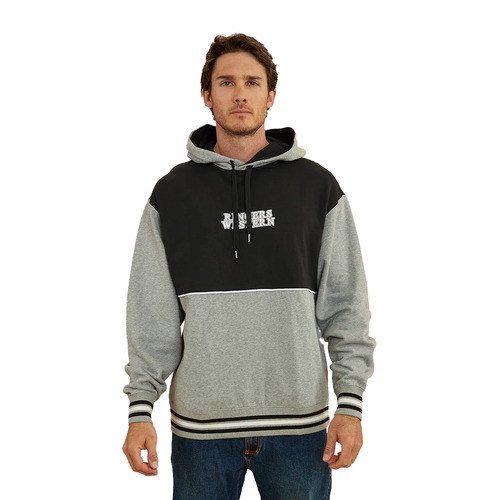 Ringers Western Mens Davis Hoodie (123058RW) Grey Marle/Black M [GD]