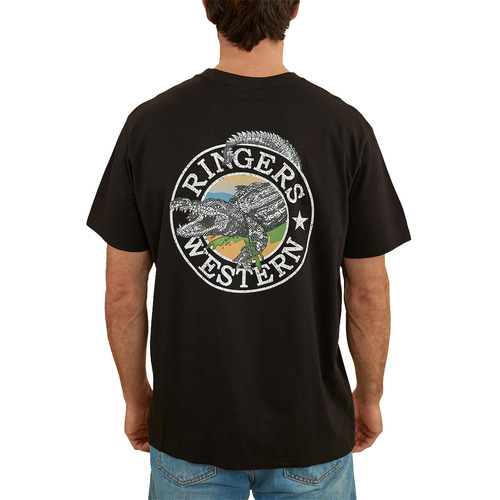 Ringers Western Mens Salty Loose Fit S/S Tee (123030RW) Black M [GD]