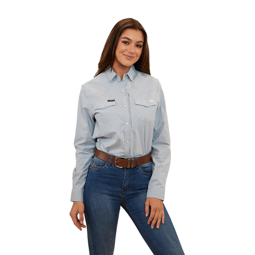 Ringers Western Womens Silverlake Western L/S Shirt (222120RW) Chambray 8 [GD]