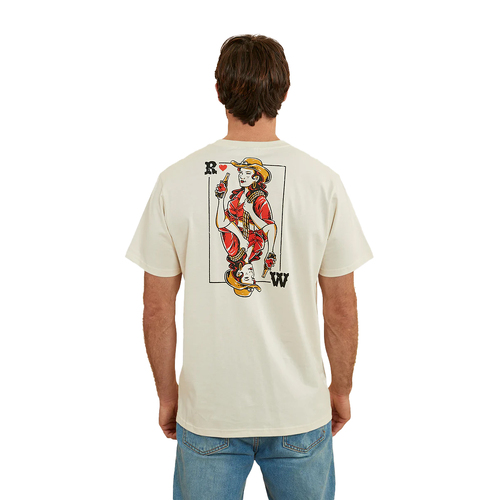 Ringers Western Mens Wild Card Loose Fit S/S Tee (123027RW) Off White M [GD]