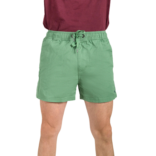 Ringers Western Mens Oliver Heavy Weight Rugger Shorts (120229RW) Cactus Green 30 [GD]