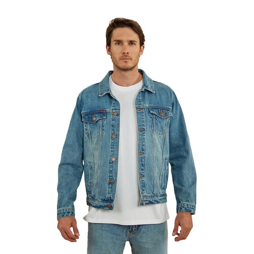 Ringers Western Mens Tex Denim Jacket (123024RW) Mid Blue S