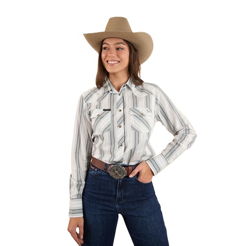 Ringers Western Womens Bubba L/S Western Shirt (223113RW) Dusty Sage 10