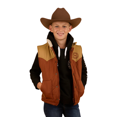 Ringers Western Childrens Kynuna Puffer Vest (324015RW) Tobacco/Tan 2